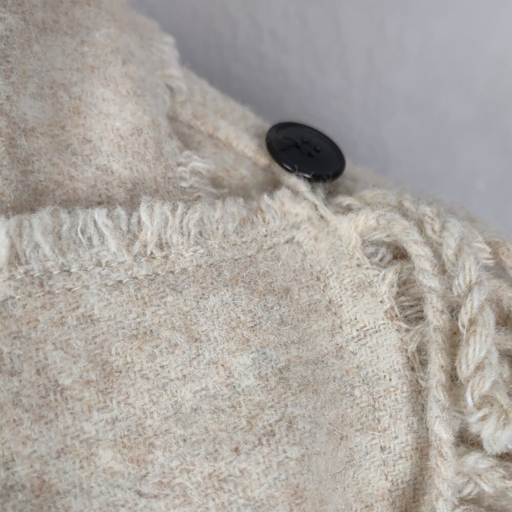 ISABEL MARANT ÉTOILE Fleminigli Fringed Felt Blanket Wool Blend Jacket Size 38 - Picture 13 of 16